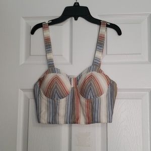 Pale Striped crop top